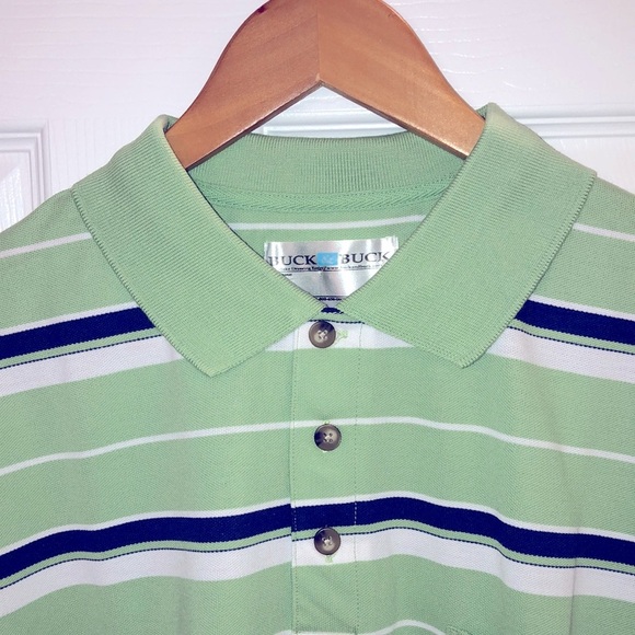Buck & Buck Men’s Celery Green Long Sleeve Polo Shirt - Picture 3 of 10